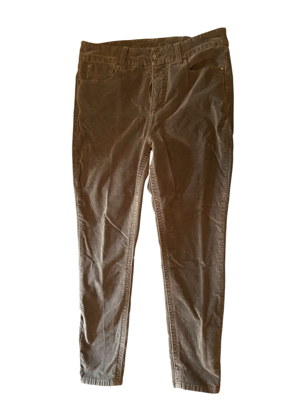 Seven7 Women’s Grey Corduroy Pants - Classic Fit Size 12